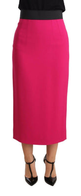 Dolce & Gabbana Pink High Waist Stretch Pencil Straight Skirt -   -  Dolce & Gabbana.